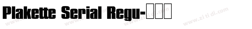 Plakette Serial Regu字体转换